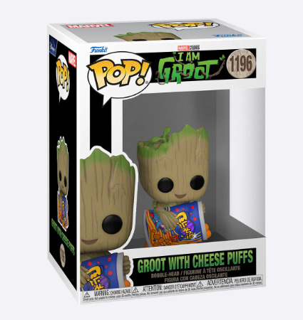 Funko Pop! Marvel- I am Groot - Groot (With Cheese Puffs)