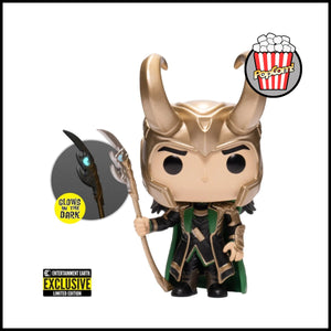Funko Pop: MArvel - Avengers - Loki with Scepter Glows in the Dark (Entertainment Earth Exclusive)
